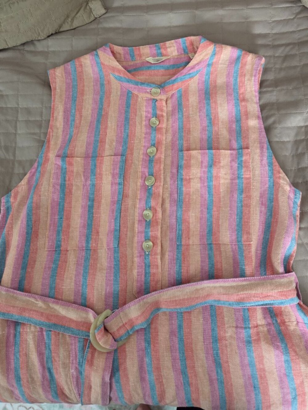 Faherty Avalon Dress, Size L 100% linen - Picture 14 of 14